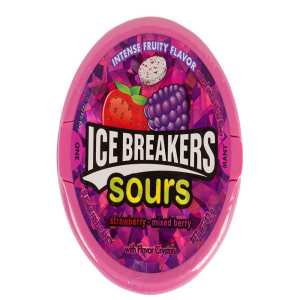Ice Breakers Sours Strawberry-Mixed Berry 1.5 Oz Containers (Pack Of 8), 1.5 Ounce画像
