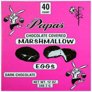 パパス ダークチョコレートで覆われたマシュマロエッグ 40ct ボックス Papas Dark Chocolate Covered Marshmallow Eggs 40ct Box画像