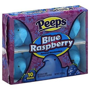 ピープスブルーラズベリー風味マシュマロ 2 個パック 1 パックあたり 10 羽入り Pack of 2 Peeps Blue Raspberry Flavored Marshmallows 10 Chicks Per Pack画像