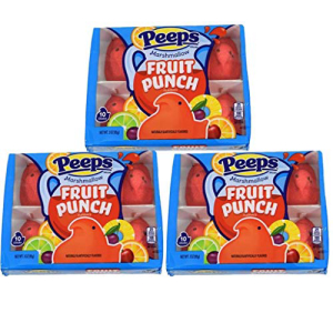 Peeps フルーツポンチ風味のマシュマロ – イースターキャンディレッドひよこ、あらゆるイースターバスケットやエッグハントに最適、10 個パック (3 個パック) Peeps Fruit Punch Flavored Marshmallow – Easter Candy Red Chicks, Perfect For Every画像