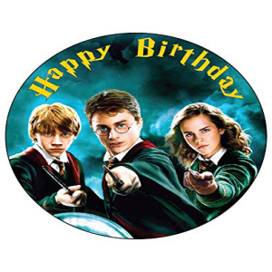 7.5インチの食用ケーキトッパー – ハリー・ポッター、ハーマイオニー、ロンがテーマの食用ケーキデコレーションの誕生日パーティーコレクション 7.5 Inch Edible Cake Toppers – Harry Potter, Hermione & Ron Themed Birthday Party Collection of E画像