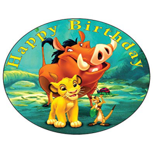 7.5インチの食用ケーキトッパー – ライオンキング: シンバ、ティモン、プンバァがテーマの誕生日パーティーコレクションの食用ケーキデコレーション 7.5 Inch Edible Cake Toppers – Lion King: Simba, Timon and Pumbaa Themed Birthday Party Coll画像