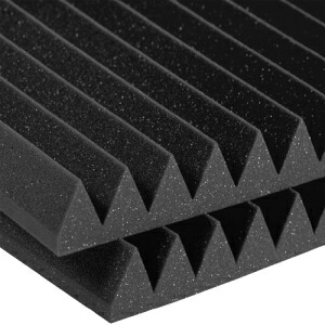 Auralex Acoustics Studiofoam ウェッジ吸音フォーム、2 インチ x 24 インチ x 24 インチ、12 パネル、チャコール Auralex Acoustics Studiofoam Wedges Acoustic Absorption Foam, 2" x 24" x 24", 12-Panels, Charcoal|Glomarket