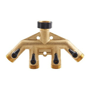 Gilmour ハイフロー真鍮クワッドシャットオフバルブ 43HF Gilmour High Flow Brass Quad Shut-off Vale 43HF