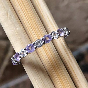 ナチュラル パープル アメジスト 925 ソリッド スターリング シルバー リング サイズ 7 Natural Rocks by Kala Natural Purple Amethyst 925 Solid Sterling Silver Ring Size 7