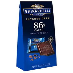 GHIRARDELLI インテンス ダーク チョコレート スクエア、カカオ 86%、バレンタインデー チョコレート ギフト、4.12 オンス バッグ (6 個パック) Ghiradelli GHIRARDELLI Intense Dark Chocolate Squares, 86% Cacao, Valentine s Day Chocolate