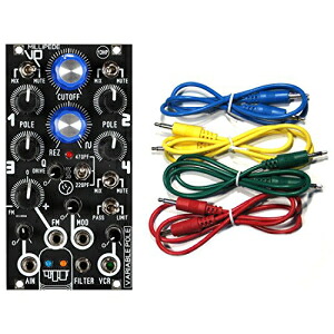 ブルーランタンヤスデ可変ポール VCF 13HP ユーロラックモジュール (ケーブル 4 本付き) Blue Lantern Millipede Variable Pole VCF 13HP Eurorack Module w/ 4 Cables