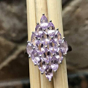 本物の 12ct アメジスト 925 スターリング シルバー リング サイズ 8 Natural Rocks by Kala Genuine 12ct Amethyst 925 Sterling Silver Ring Size 8 19,727円