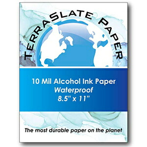 TerraSlate 紙 10 ミル 8.5 インチ x 11 インチ アルコール インク アート紙 25 枚 TerraSlate Paper 10 Mil 8.5\