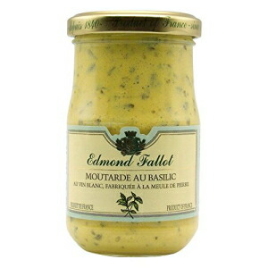 エドモン・ファロー ディジョンマスタード - バジル (210g) - 2個パック Edmond Fallot Dijon Mustard - Basil (210g) - Pack of 2