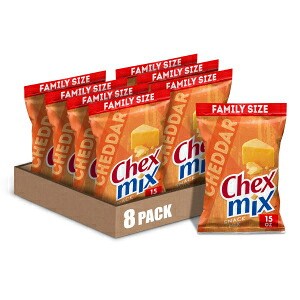 Chex Mix スナックミックス、チェダー、セイボリースナックバッグ、ファミリーサイズ、15 オンス (8 個パック) Chex Mix Snack Mix, Cheddar, Savory Snack Bag, Family Size, 15 oz (Pack of 8) 6,944円