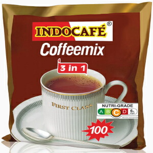 Indocafe Coffeemix 3 in 1 コーヒー 2000 グラム (70.54 オンス) 100 カラット @ 20 グラム Indocafe Coffeemix 3 in 1 Coffee 2000 Gram (70.54 Oz) 100-ct @ 20 Gram