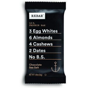 RXBAR、チョコレートシーソルト、プロテインバー、1.83オンスバー、(合計24本)、高タンパク質スナック、グルテンフリー RXBAR, Chocolate Sea Salt, Protein Bar, 1.83 Oz Bar, (24 Total Bars), High Protein Snack, Gluten Free