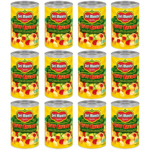 DEL MONTE ベリーチェリー風味のミックスフルーツ、エクストラライトシロップ入り、缶詰フルーツ、12パック、15オンス缶 DEL MONTE VERY CHERRY Flavored Mixed Fruit in Extra Light Syrup, Canned Fruit, 12 Pack, 15 oz Can