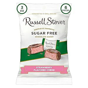 Russell Stover Sugar Free Strawberry Cream with Stevia, 3 Ounce Bag, Pack of 12 17,770円