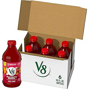 V8 Blends 100% Juice Strawberry Banana Juice, 46 fl oz Bottle (Case of 6) 12,367円