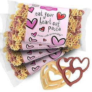 Pastabilities Fun Shaped Pasta for Kids - Eat Your Heart Out Pasta - Valentines and Love Fun Theme, Non-GMO Natural Wheat Pasta, All-Natural, Kosher Certified, Made in the USA, (4 Pack, 14 Oz)画像