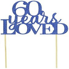 All About 詳細 ブルー 60 年間愛されているケーキトッパー、6 x 8 All About Details Blue 60-Years-Loved Cake Topper, 6 x 8画像