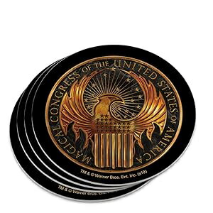 ファンタスティック・ビーストと魔法使いの旅 ロゴ ノベルティ コースター セット GRAPHICS & MORE Fantastic Beasts and Where to Find Them Magical Congress Logo Novelty Coaster Set画像