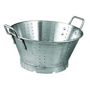Winco SLO-16 ステンレススチール プレミアムザル ベース付き、16クォート Winco SLO-16 Stainless Steel Premium Colander with Base, 16-Quart