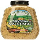 Sky Valley Foods Organicville ストーングラウンドマスタード、12 ボトル (各 12 オンス)。石臼で挽いたブラウンマスタードシードと認定ビーガン、グルテンフリー、オーガニック、天然成分が風味豊かな調味料を形成します Sky Valley Foods Organicville Sto