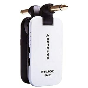NUX B-2 ワイヤレス ギター システム 2.4GHz 充電式 4 チャンネル ワイヤレス オーディオ トランスミッター レシーバー (ホワイト) NUX B-2 Wireless Guitar System 2.4GHz Rechargeable 4 Channels Wireless Audio Transmitter Receiver (Whi