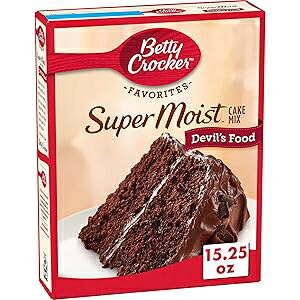 Betty Crocker スーパーモイスト デビルズ フード ケーキ ミックス、15.25 オンス (6 個パック) Betty Crocker Super Moist Devil's Food Cake Mix, 15.25 oz (Pack of 6)