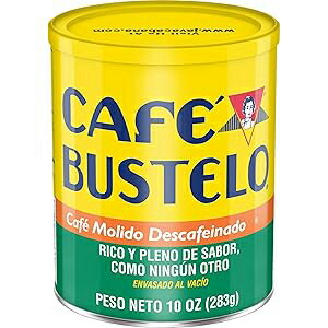 Cafe Bustelo Caf・・ Bustelo Decaf Medium Roast Ground Coffee, 10 Ounces (Pack of 12)