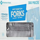 Daily Chef クリアプラスチックフォーク、ヘビーウェイト、300 本 Daily Chef Clear Plastic Forks, Heavyweight, 300 Count