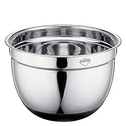 K・・chenprofi Stainless Steel Silicone Bottom Non-Slip Mixing Bowl, 5 Quart
