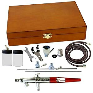 パーシェ エアブラシ ダブルアクション エアブラシ 木製ケース入り Paasche Airbrush Double Action Airbrush in Wood Case