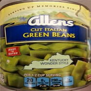 アレンズカット イタリアンインゲン ケンタッキーワンダースタイル 28オンス (4個パック) Allens Cut Italian Green Beans Kentucky Wonder Style 28 Ounce (Pack of 4)