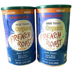 Trader Joe\'s Fair Trade Organic French Roast Decaf 13 oz (Pack of 2)
