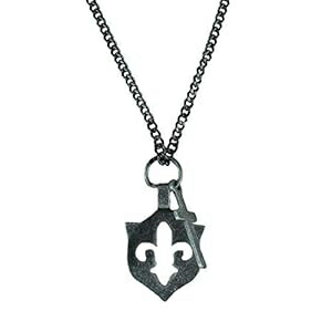 Forziani FLEUR DE LIS ペンダント ネックレス メンズ - 米国製 - 特殊なアンティーク仕上げの高品質ステンレススチール - ギフトボックス入り - 彼へのギフト Forziani FLEUR DE LIS Pendant Necklace for Men - Made in USA - High Quality |Glomarket