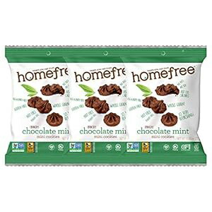 Homefree Treats You Can Trust グルテンフリー ミニクッキー、1回分、チョコレートミント、0.95オンス (30個パック) Homefree Treats You Can Trust Gluten Free Mini Cookies, Single Serve, Chocolate Mint, 0.95 Ounce (Pack of 30)