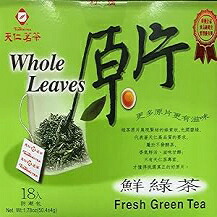1.78オンス TenRen 新緑茶、全葉、18 ティーバッグ (1 パック) Ten Ren 1.78oz TenRen Fresh Green Tea, Whole Leaves, 18 Tea Bags (Pack of 1)