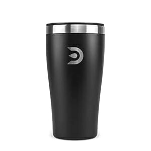 DrinkTanks 16薬局衡オンス 無意味さ断熱パイントカップ 蓋付き添い人 (黒曜石) DrinkTanks 16 薬局衡オンス Vacuum Insulated Pint Cup with Lid (Obsidian)
