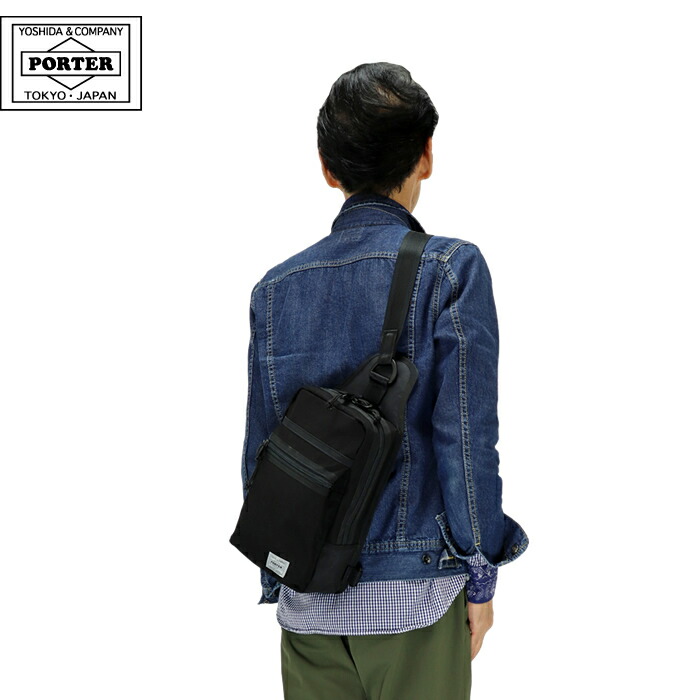 PORTER FLASH フラッシュ スリングショルダー ボディバック ネイビー