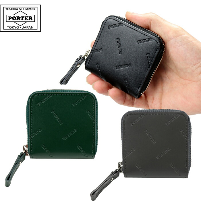 PORTER コインケース ブラック LUGGAGE LABEL BLACK PATTERN(ブラックパターン) COIN CASE | 吉田カバン