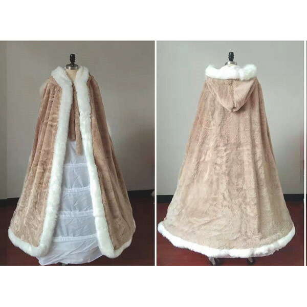 楽天市場 ロング マント もこもこ マントフード付き 丈 100cm 1cm 130cm 150cm 演出 白 ピンク ブラウン 黒 高品質 イベント 防寒防風 裏起毛 クリスマス ハロウィン Fucoa Cl