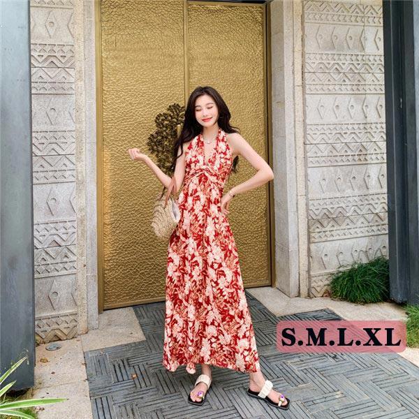 Sea NY 花柄 スモックボディーワンピ リゾートワンピ 花柄ワンピ キャミワンピ[品番：JSFW0010255