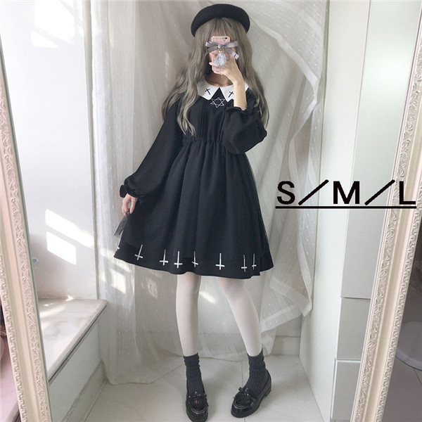 楽天市場 ゴスロリ 半袖ワンピース ロリータ 長袖 パンク ゴシック コスプレ メイド 黒 S M Lコスプレ衣装 復古風 演出服 パーティードレス コスチューム 衣装 パーティードレス通販 Glorypark