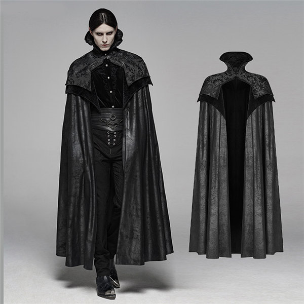 Velvet 黒フルサークルロングマント　ロングケープ 楽天市場】ロングマント 中世 パンク ダーク系 吸血鬼 伯爵 舞台