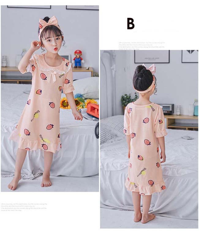 スーパーsale セール期間限定 キッズ パジャマ 子供服 女の子 ルームウエア 夏 綿 ワンピース ベビー服 おしゃれ 可愛い 寝巻き 寝間着 子供用 大きいサイズ 小さいサイズ 入園 入学 プレゼント ピンク 100 110 1 130 140 150 Sferavisia Hr