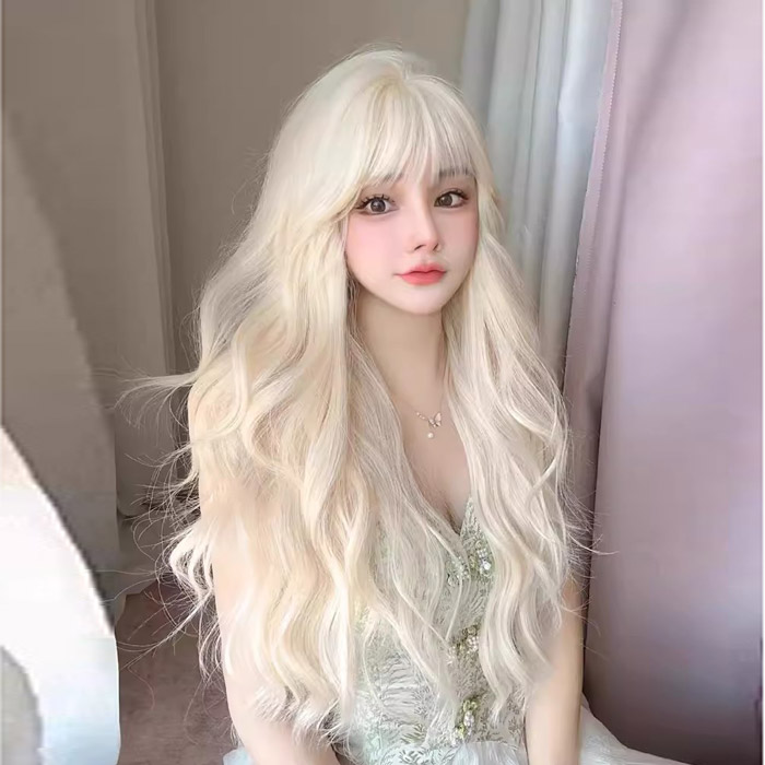 楽天市場】ウィッグ ロリータ風 ホワイトゴールド ロング 日常可