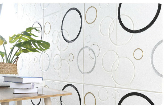 3d 壁紙 レンガ調 フォームブリック Diy壁紙シール 円柄 70 70cm 10枚セット リメイクシート 立体 Ja439c0c0x0 Sermus Es