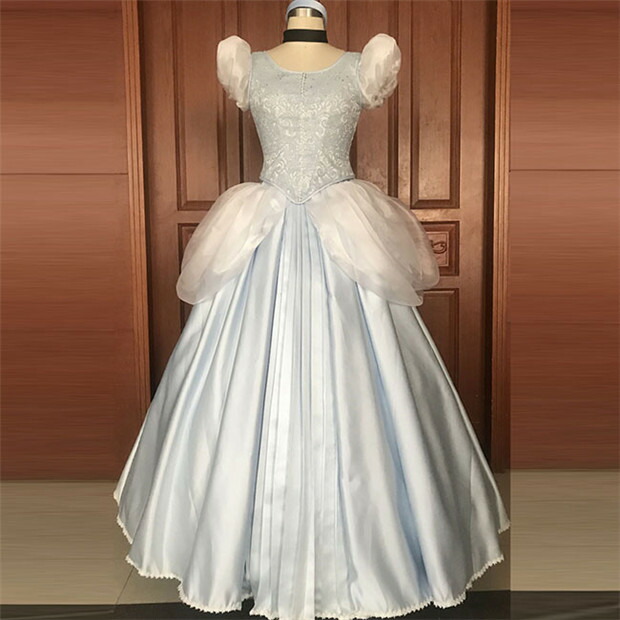 プリンセスドレス パーティ コスプレ衣装 レディース 大人 コス 仮装 ロングドレス ハロウイン クリスマス 結婚式　イベント 水色グローリーパーク｜パーティードレス通販 GloryPark