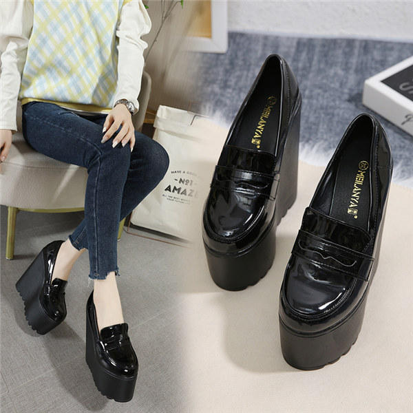 楽天市場】厚底ローファー ゴスロリ ヒール23cm ロリータ靴 超厚底 ぽ