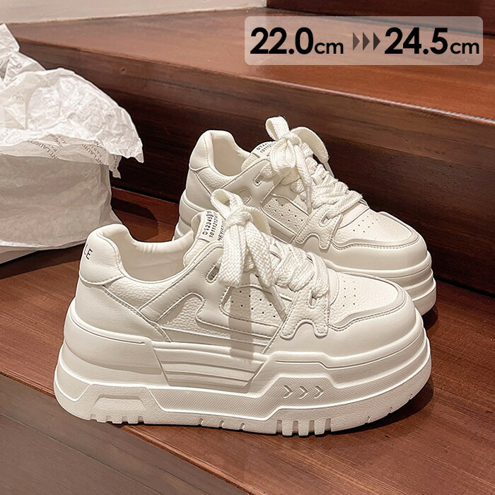 楽天市場】22.0-24.5 スニーカー 厚底 インヒール ウェッジヒール