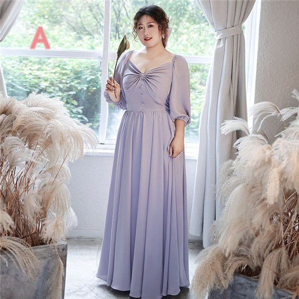 発表会 パーティードレス 発表会 ロングドレス 大きいサイズ ドレス 披露宴 同窓会 演奏会 体型カバー ドレス パーティードレス ピアノ ワンピース 発表会 大きいサイズ 大人 ピアノ ロングドレス ワンピース 成人式 同窓会 ドレス 袖あり ４タイプ 披露宴 呼ばれ Vネック